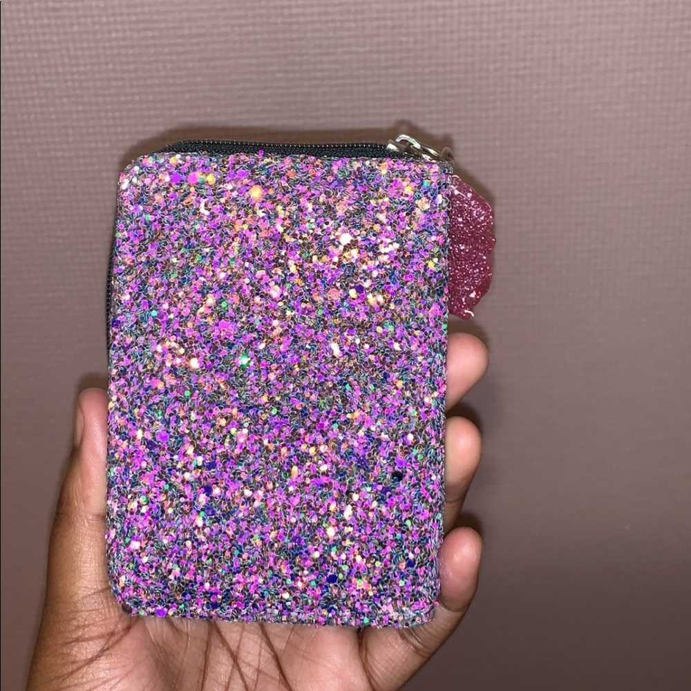 mini glitter wallet